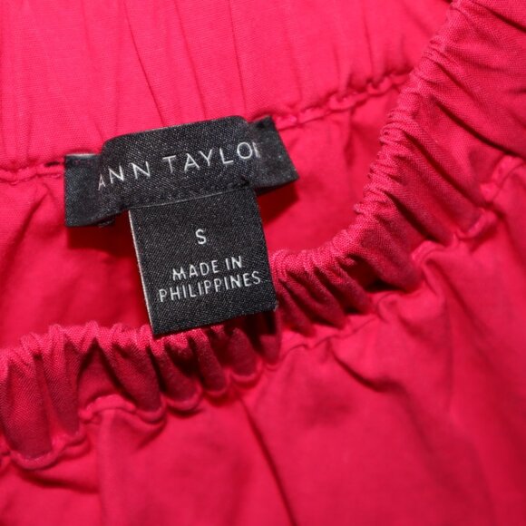 Ann Taylor | Pink Sleeveless Ruffle-Shoulder Top, Size S - Picture 5 of 9